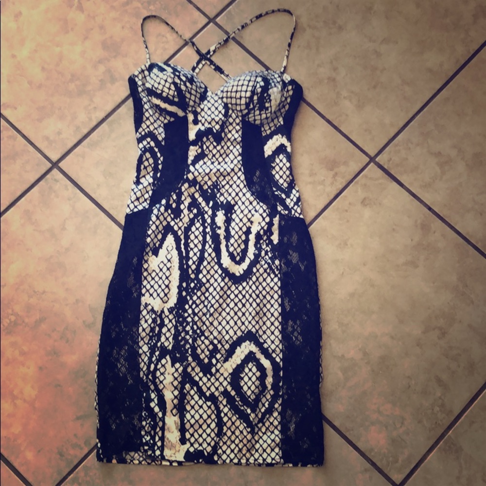 Snakeskin sheer sexy dress